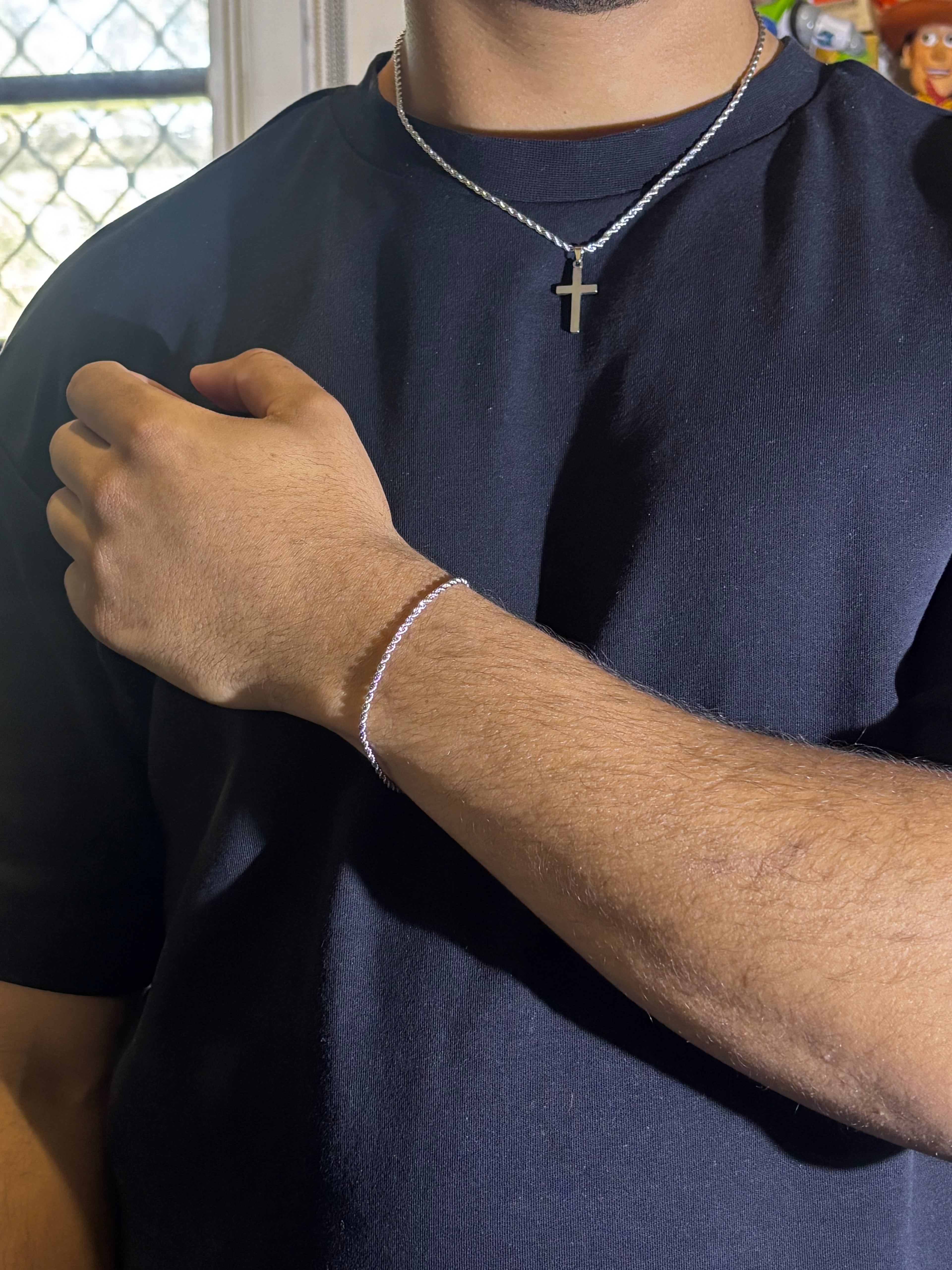 Rope chain cross set