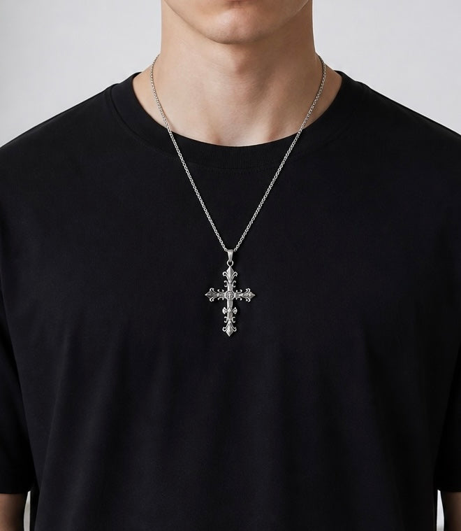 Vintage Cross Pendant Necklace