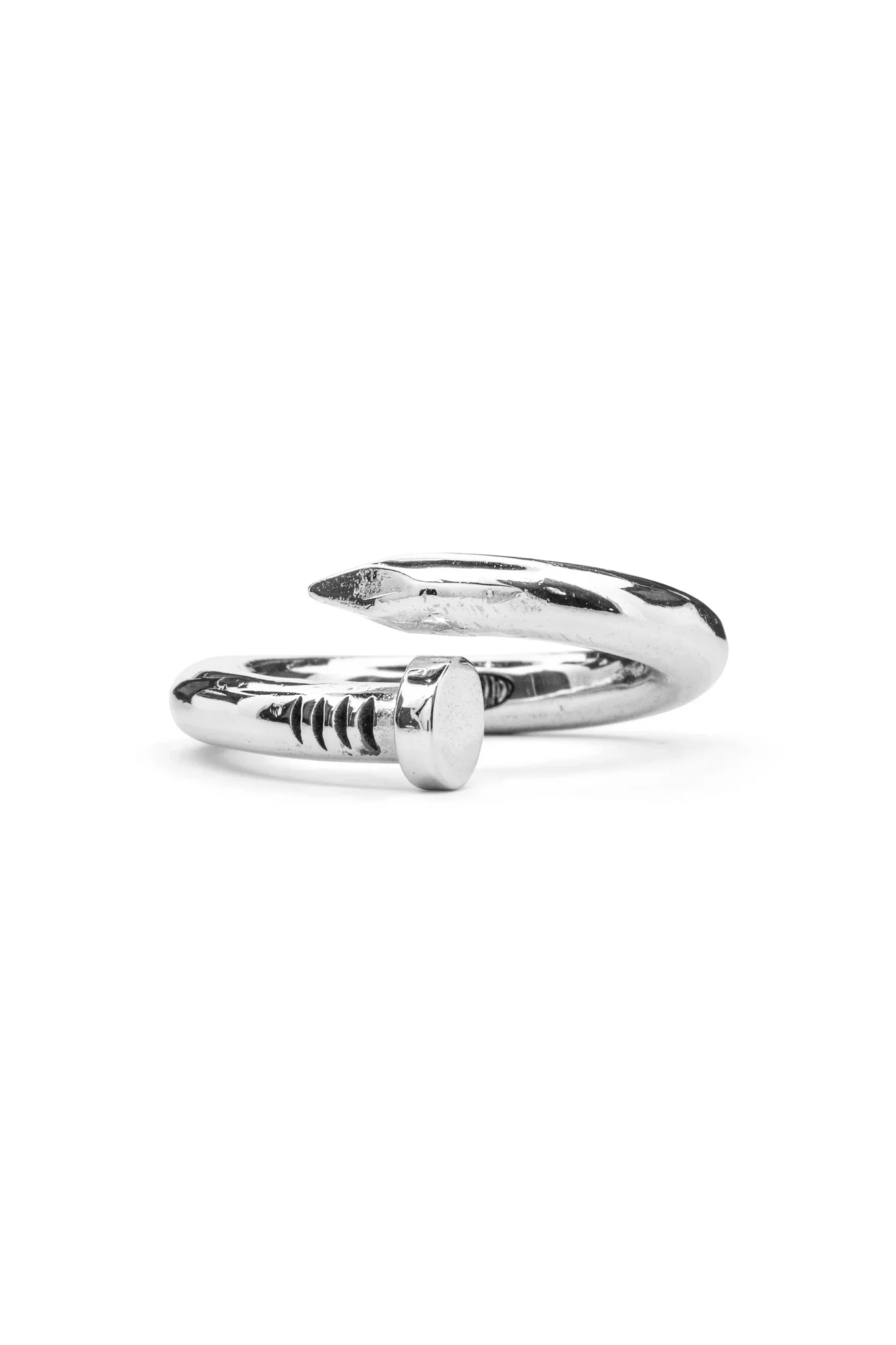 Nail Ring In Sterling Silver