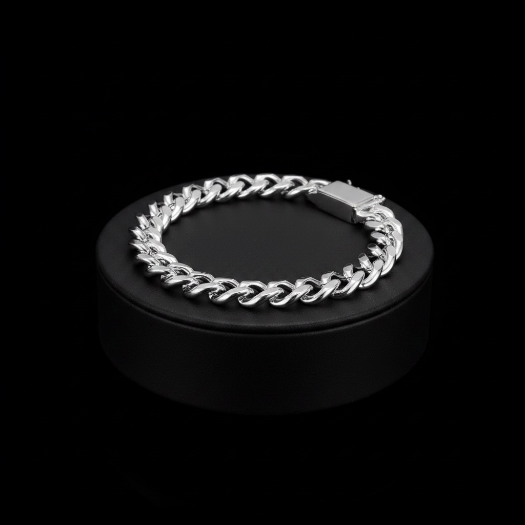 10mm Sterling Silver Cuban Bracelet